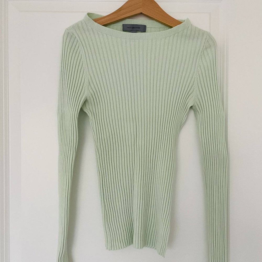 Classiques Entier Women Silk and Merino Wool Blend Sweater,  Morandi Color,  XS